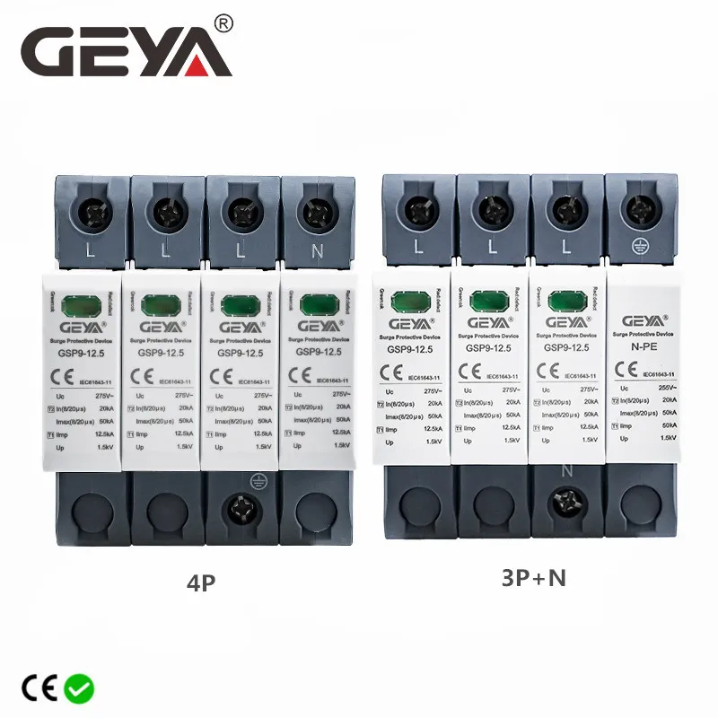 GEYA GSP9 12.5KA T1 + T2 SPD 4 - Ac Surge Protector ulasan dan harga