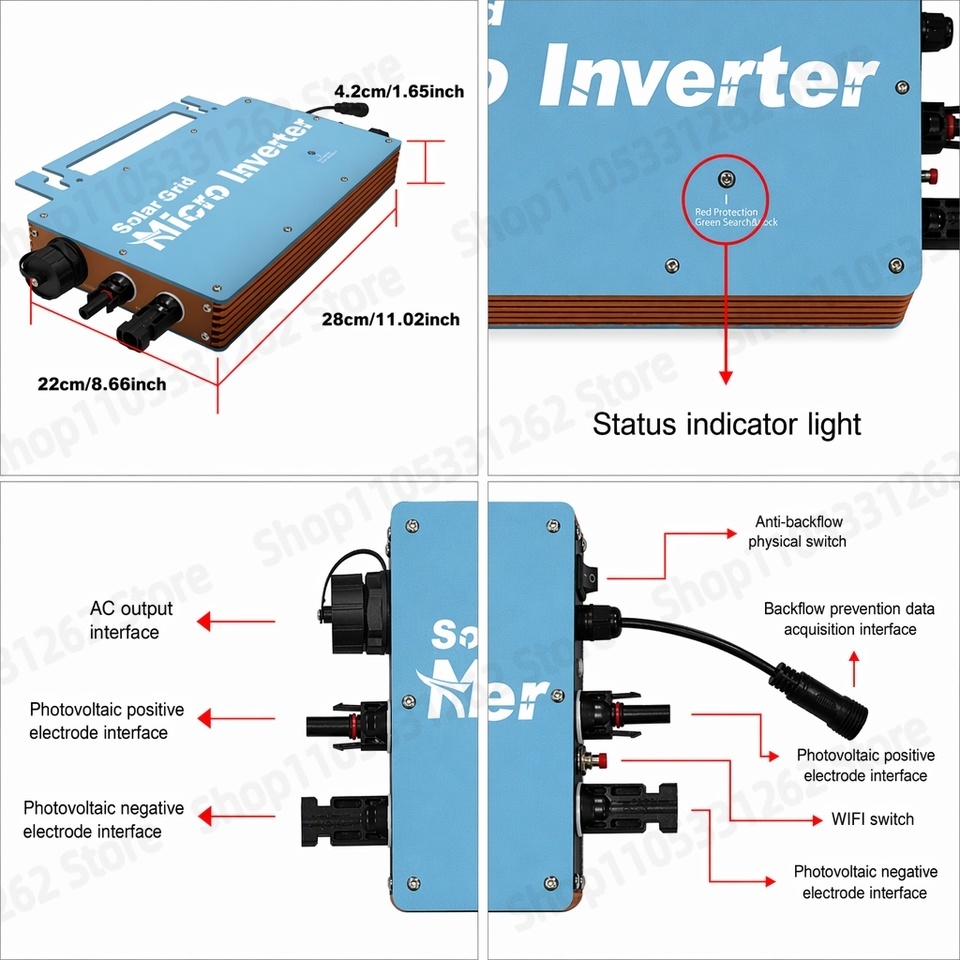 Mikro Inverter 1200W Grid Tie  - Grid Tie Micro Inverter ulasan dan harga