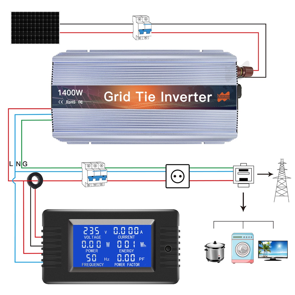 18V 24V 36V 1400W Solar On Gri - Grid Tie Micro Inverter ulasan dan harga
